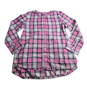 Carter's pink gold plaid buttondown shirt 8